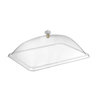 Couvercle en plastique transparent de qualité alimentaire-Épaissi pour les plateaux de boulangerie et de buffet, rond/carré, anti-poussière et facile à nettoyer