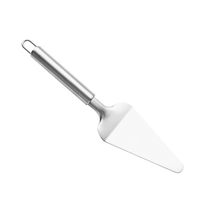 Stainless Steel Pancake Spatula Triangular Pizza Tool With Round Handle For Baking And Cheese Serving - Product Image 1