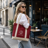 Sac fourre-tout en toile patchwork robuste avec logo personnalisé, écologique, en coton, avec poche, vente en gros, réutilisable, pour courses