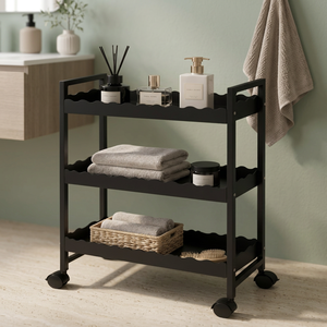 3 Tier <b>Storage</b> Cart Rolling <b>Bathroom</b> Organizer <b>Bathroom</b> <b>Storage</b> Cart Metal <b>Storage</b> Trolley Rolling Utility Cart - Product Image 3
