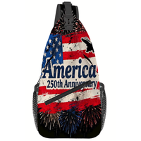Sac bandoulière léger en polyester, motif drapeau américain, Aigle, 250e anniversaire de l'Amérique, sac à bandoulière patriotique