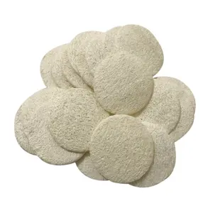 Natural Loofah Pad,รอบสควอชComplexion Facial Loofah Exfoliating Cleansingและแต่งหน้าRemover Pad (6ซม.-2.36นิ้ว