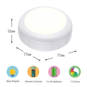 <span class=keywords><strong>LED</strong></span> armoire batterie RGB couleur rondelle lumières Dimmable <span class=keywords><strong>sous</strong></span> étagère <span class=keywords><strong>cuisine</strong></span> comptoir éclairage télécommande veilleuse - Product Image 4