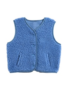 <span class=keywords><strong>Gilet</strong></span> en polaire Teddy pour enfants, veste sans manches chaude pour l'automne et l'hiver, pour garçons et filles, col rond boutonné, <span class=keywords><strong>gilet</strong></span> en sherpa décontracté - Product Image 2