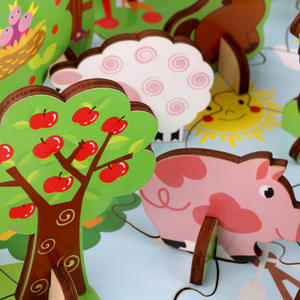 Puzzles en <span class=keywords><strong>bois</strong></span> Bambin Puzzles Ensemble Animaux de La Forêt En <span class=keywords><strong>Bois</strong></span> Épais de Construction avec de Grands boutons et Boîte Dure - Product Image 2