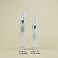 Seringue à double paroi Style 10ml 15ml Bouteille de sérum pour les yeux Bouteille de soin de la peau en plastique avec pompe sans air pour les soins de la peau