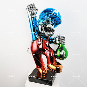 Bolsa de Dinero <span class=keywords><strong>Super</strong></span> <span class=keywords><strong>Mario</strong></span> <span class=keywords><strong>Bros</strong></span> de Resina, Coleccionable, <span class=keywords><strong>Mario</strong></span> Corriendo, Escultura Artística, Modelo 3D, Pintado a Mano, Personalizable - Product Image 6