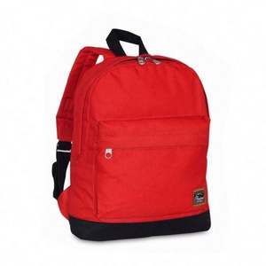 Teens <b>Simple</b> Vintage Style Red Plain Blank <b>Backpack</b> for Student - Product Image 4
