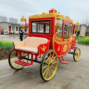 Chariot à cheval climatisé Queen Ride / Buggy de la famille royale, calèche antique de style européen - Product Image 3