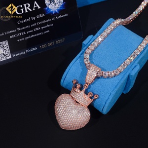 Romantic Heart Shape Moissanite Pendant 925 Sterling Silver Luxury Jewelry Gift for <b>Girlfriend</b> Wife Wedding Party Daily Wear - Product Image 2