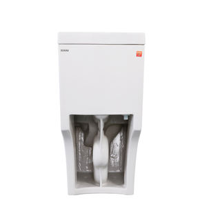 WC monobloc en céramique à chasse cyclonique, à poser au sol, pour salle de bain et hôtel - Product Image 5