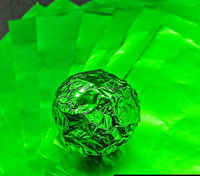 Feuille de papier d'emballage plastique avec impression vive, 10 pièces, emballage alimentaire, en aluminium, pour le chocolat, vente en gros