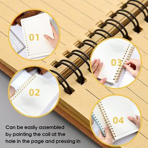 Spirale métallique multicolore pour <span class=keywords><strong>reliure</strong></span> de livres, <span class=keywords><strong>anneaux</strong></span> de <span class=keywords><strong>reliure</strong></span> en fil métallique pour carnets, journaux, agendas - Product Image 4