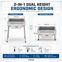 Barbecue au charbon pliable portable robuste personnalisable – Prix de gros pour distributeurs