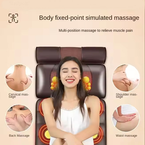 Bantal Pijat kulit relaksasi seluruh tubuh, kasur pemijat getar pemanas, leher dan punggung <span class=keywords><strong>Shiatsu</strong></span> rendah - Product Image 4