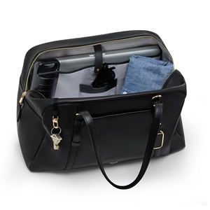 चमड़े की यात्रा डफ़ल कस्टम लोगो धातु टैग लक्जरी महिला कम्यूट स्पोर्ट्स बैग आस्तीन क्लासी चमड़े का टोट बैग - Product Image 2