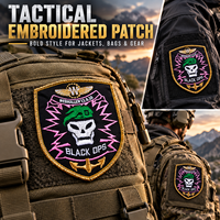 Patch brodé tactique personnalisé européen et américain avec tissu PU pour sacs à dos tactiques, sacs d'assaut et casquettes