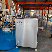 Nouveau Hachoir à Viande Électrique Entièrement Automatique en Acier Inoxydable 304 pour Restaurant, Haute Capacité 800 kg/h, Modèle Trois