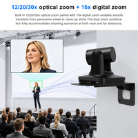 Cámara PTZ 4K con IA y Seguimiento Automático, Zoom Óptico 12X 20X 30X, NDI HX2, PoE, USB, HDMI, SDI para Transmisión en Vivo, Conferencias y Educación