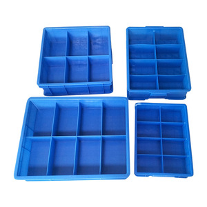 Multi Compartment Plastic Storage Box Rectangular PP Blue Parts Organizer Turnover Classification Toolbox Eco Friendly Office - Product Image 1