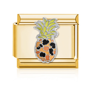 Toptan özel sevimli leopar İtalyan takılar olmayan kararmaz paslanmaz çelik ilmek kalp kiraz leopar İtalyan <span class=keywords><strong>Charms</strong></span> bilezik - Product Image 6