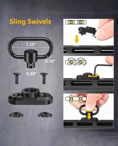 สายสะพายสองจุด CVLIFE พร้อมตัวหมุนป้องกันการหมุน 2 ชิ้น พร้อมตัวปรับความยาวตะขอโลหะสำหรับกระเป๋าล่าสัตว์และซองปืน - Product Image 5