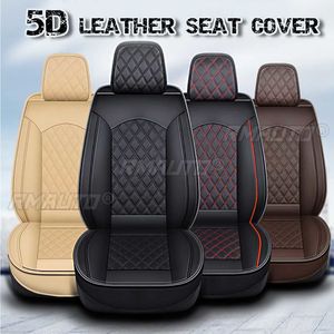1PC Housse de siège avant universelle pour voiture, motif quadrillé 5D, en PU respirant, pour toutes les saisons, protection de siège de véhicule général - Product Image 1