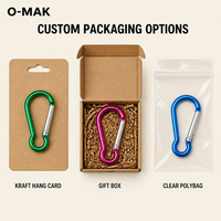 Mousqueton en alliage d'aluminium avec verrouillage à vis, anneau en D anodisé, crochet extérieur pour sac à dos, porte-clés, bouteille d'eau, 10 couleurs, personnalisable OEM
