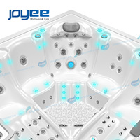 JOYEE Vente chaude OEM Jacuzzi extérieur à bulles de thérapie, baignoire de jardin chinoise, spa pour 5 personnes, fabricant de bains à remous, massage moderne et sexy