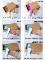 Sacs en papier kraft rayés brillants en aluminium portables pour emballage de sucre - Petits sacs jetables de qualité alimentaire