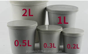 Tazas mezcladoras de plástico Gris blanco altamente desechables, solvente a base de agua reciclado para revestimiento de plástico líquido de barcos Automotrices - Product Image 3