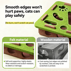 Juguete de Fieltro de Lana Ecológico para Gatos, Juego de Escondidas, Ejercicio y Diversión, Estimula los Instintos de Caza - Product Image 4