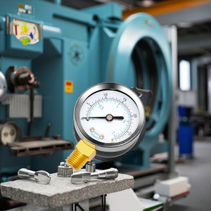 Nouveau manomètre à air de 0 à 30 PSI avec filetage NPT mâle de 1/4 pouce pour les machines et les industries de détail avec 1 an de garantie par QPC - Product Image 5