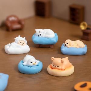 Cute Resin Crafts Miniature Animals for Car Ornaments and Home Decor Cat Dog Bear Sheep Duck Farm Animal Decors