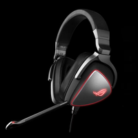 Audífonos para Videojuegos R-O-G Delta Elite E-sports, Controlador Dinámico, Diseño Metálico Sobre la Oreja, Conexión por Cable, Iluminación RGB, Cancelación de Ruido