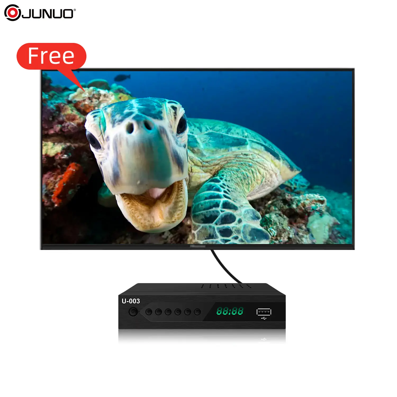 Junuo Atsc decodificador H.265 Decodificador Stb Free To Air Receptor Digital TV Set Top Box