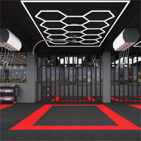 Design à motif hexagonal pour plafonnier LED de salle de sport, bureau, éclairage LED hexagonal pour garage, éclairage décoratif