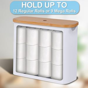 Organizador de Papel Higiénico al por Mayor con Tapa de Bambú, Cesta Plegable para Baño - Product Image 4