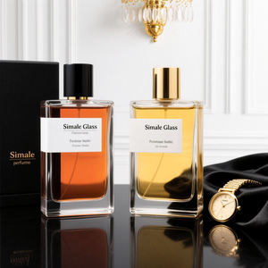 Botella <span class=keywords><strong>de</strong></span> Perfume <span class=keywords><strong>de</strong></span> Vidrio Transparente Plana <span class=keywords><strong>de</strong></span> Lujo al por Mayor, 50ml <span class=keywords><strong>100ml</strong></span>, Recargable, con Pulverizador <span class=keywords><strong>de</strong></span> Niebla Fina y Tapa, para Fragancias Premium - Product Image 6