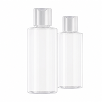 Flacon carré en plastique PET avec bouchon disque pour crème visage, shampoing, huile essentielle, lotion, sérum, produits de soin et cosmétiques