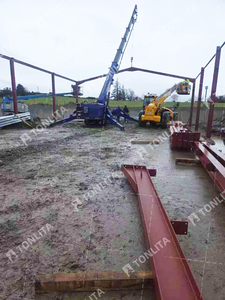 أفضل سعر لرافعة عنكبوتية 3 طن كهربائية وديزل، رافعة صغيرة للبناء بمسار مطاطي 2 طن مع ذراع متحرك وسلة للعمال للبيع - Product Image 5