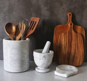 Calidad Premium cocina francesa moderno pulido impermeable comida Trivet cuchara de mármol resto Color Blanco/negro para comedor apartamento - Product Image 6