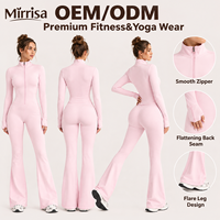 Fabricant OEM ODM de vêtements de yoga : Leggings push-up à manches longues zippées, ensembles de sport nude pour la gym et le fitness, vêtements de course, ensembles de yoga