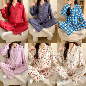 Otoño Invierno ropa informal Pijamas <span class=keywords><strong>de</strong></span> terciopelo manga larga XL tamaño cintura elástica ropa <span class=keywords><strong>de</strong></span> casa <span class=keywords><strong>para</strong></span> Mujeres Hombres estilo Ins logotipo frontal - Product Image 5