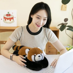 Black and White <b>cat</b> Plush Toy, Raccoon, Sloth, Koala, Soothing Doll, Lying Animal Doll, Home Decoration, Holiday Gift - Product Image 3