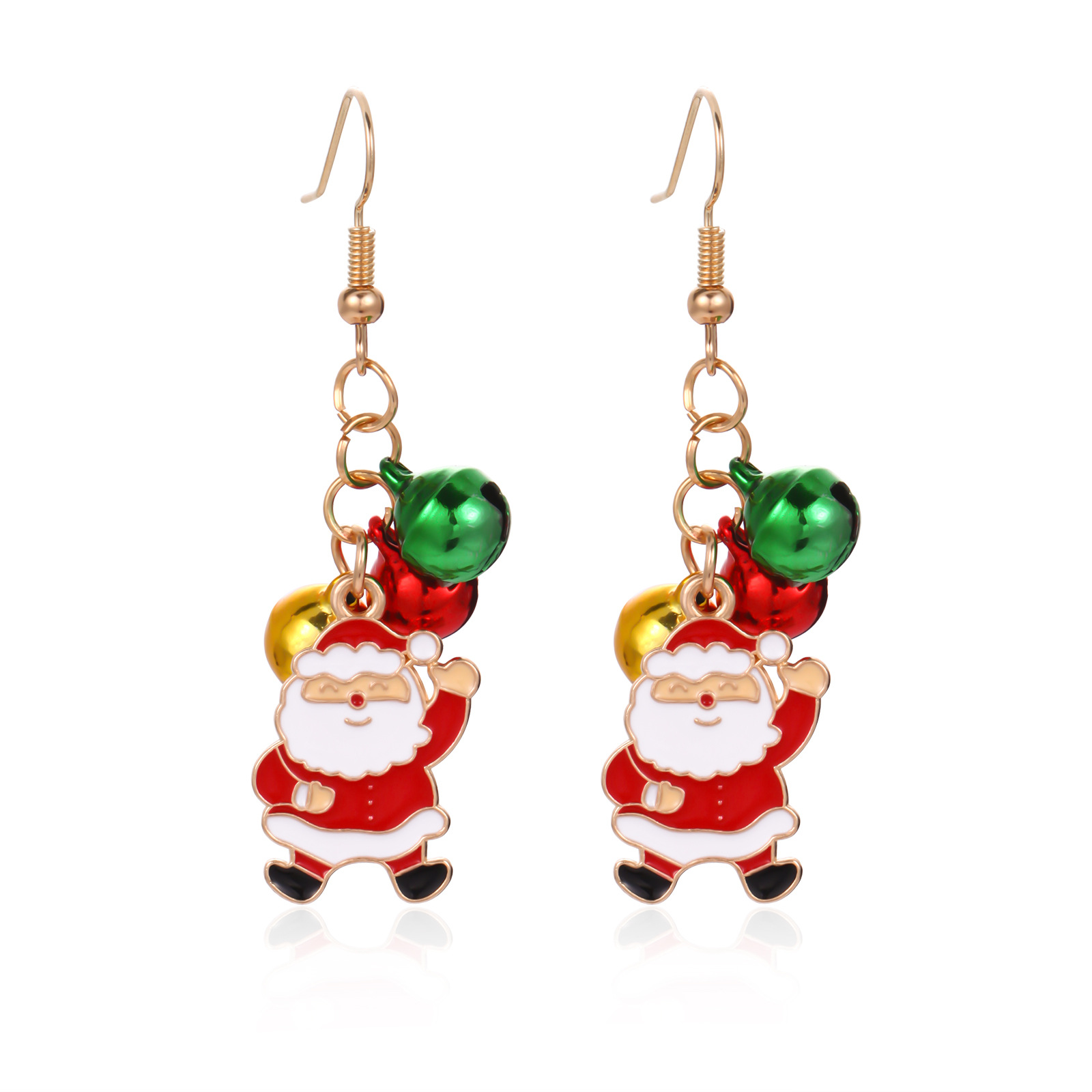9 Orecchini a campanella di Babbo Natale - ROSSI