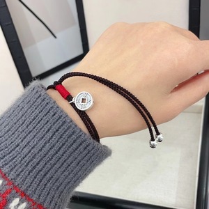 Pure Silver Wealth Attracting <b>Bracelet</b> Retro Chinese Style Woven Hand <b>Rope</b> Safe Travels Unisex Gift Jewelry - Product Image 5
