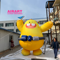 Ballon de mascotte de personnage de dessin animé gonflable de fête de scène pour l'activité commerciale, poupée de dessin animé gonflable personnalisée avec cerf-volant