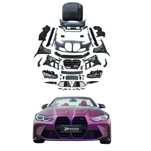 Kit Carrozzeria per <span class=keywords><strong>BMW</strong></span> <span class=keywords><strong>Serie</strong></span> 4 F32 F33 F36 2014-2020, Aggiornamento allo Stile M4 G82 G83, Paraurti Anteriore, Diffusore Posteriore, Griglia, Fari, Cofano - Product Image 1