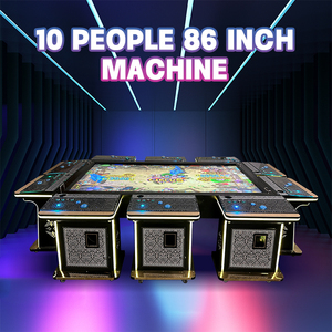 QIQU High Profit 10 Players 86 Inch Large Screen Fish Table Machine Ocean King 3 Skill Arcade Games For USA Game Rooms - Product Image 1